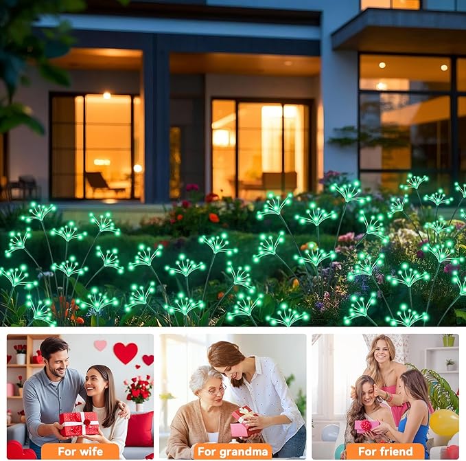 Green Solar Pathway Lights 2-Pack, Walkway LED