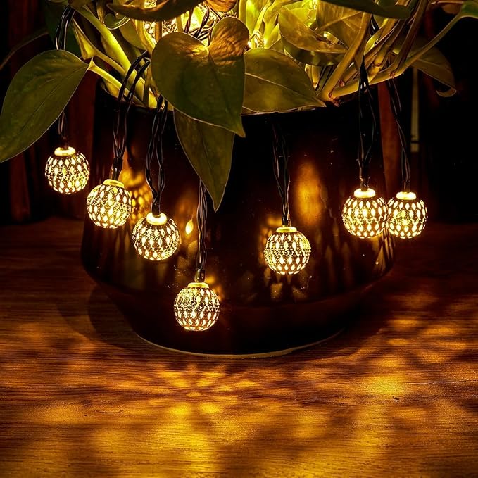 60 LED Christmas Twinkle Lights, 36ft Waterproof for Backyard
