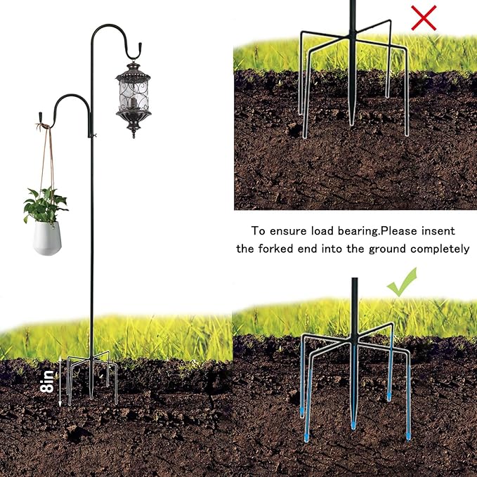 78" Shepherd's Hooks, Heavy-Duty Garden Stakes