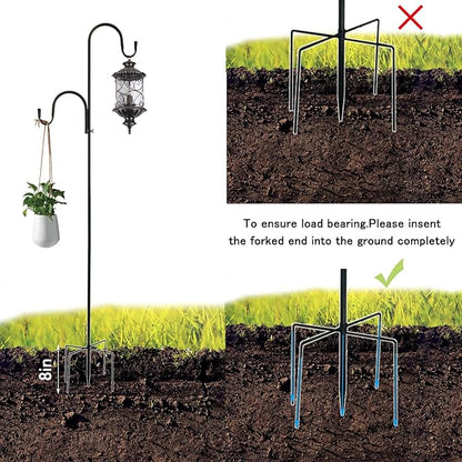 Heavy-Duty Shepherd's Hooks 2-Pack, 78" Garden