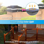 Warm White Solar Fence Post Caps 6-Pack, Yard LED