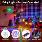 10-Pack Christmas String Lights, 10ft 30 LED Waterproof Twinkle Lights