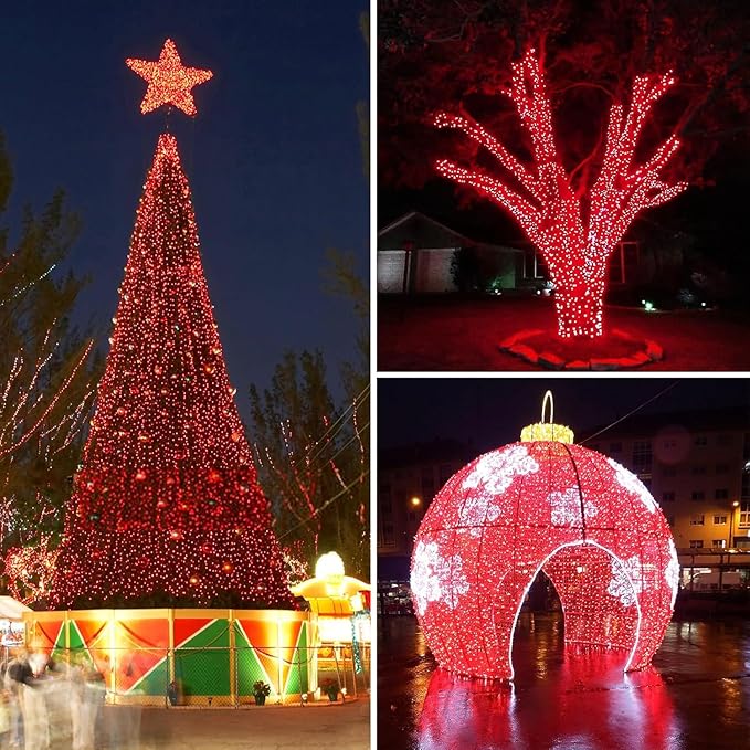 Christmas Backyard String Lights, 180ft 500 LED Waterproof
