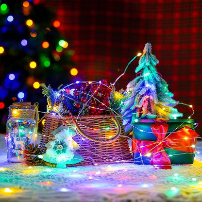 Christmas Porch String Lights 4-Pack, 16ft 50 LED Waterproof