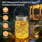 6-Pack Outdoor String Lights, Warm White Waterproof LED