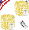 2-Pack 120 LED Christmas Twinkle Lights, 40ft Waterproof for Backyard