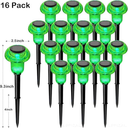 St. Patrick's Day Solar Lights Outdoor 8 Pack Green Solar Pathway Lights Outdoor Mushroom LED Waterproof Lighting Stake for Outside, Yard, Path, Garden, Lawn, Patio, Landscape Decorations