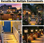 2-Pack Yard Post Cap Lights, Solar LED