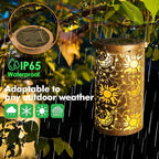 Elegant Hanging Solar Lanterns for Backyard, Waterproof LED