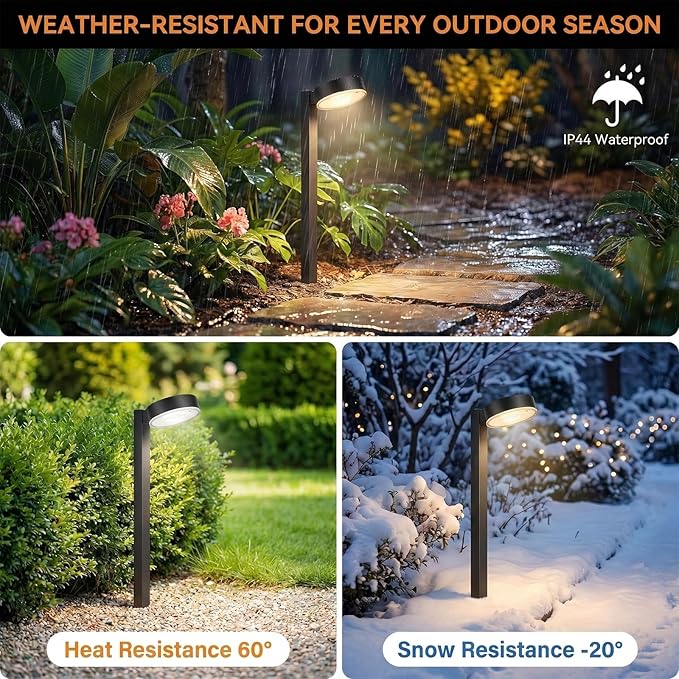 Sparkblaze 12 Pack Solar Pathway Lights Outdoor, LED Solar Path Lights with Warm White/Neutral White/Cold White, Solar Landscape Lighting for Yard, Garden, Lawn & Walkway.