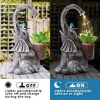 Solar Elephant Garden Statue Light, Outdoor Decor