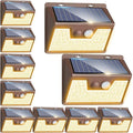 10-Pack Brown Deck Solar Lights, Motion Sensor Waterproof LED