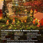 33ft Christmas LED String Lights, Waterproof Timer Lights