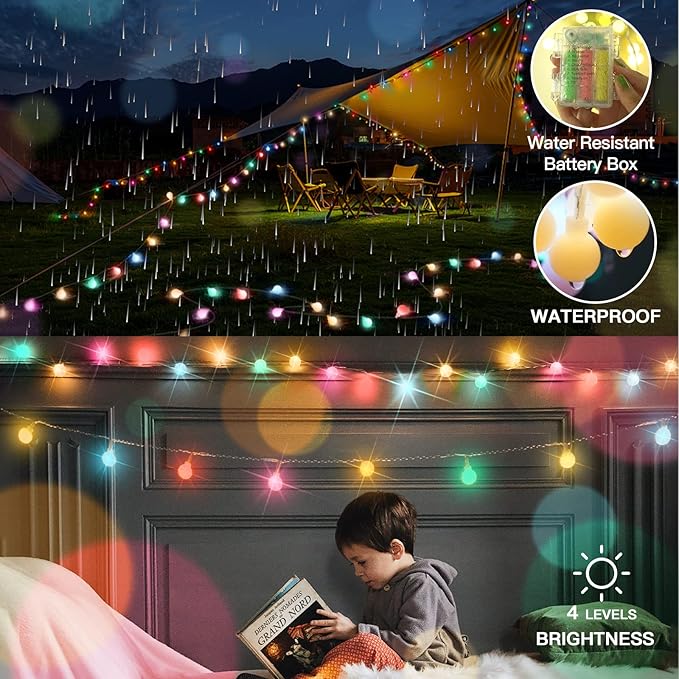 LED Patio String Lights, Waterproof Outdoor