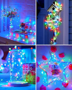 Christmas Porch String Lights, 120 LED Waterproof