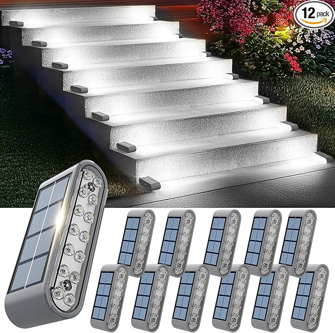 Solar Step Lights, Waterproof Deck