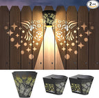2-Pack Warm White Solar Patio Lights, Outdoor LED