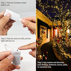 Christmas Fairy Lights 32-Pack, 10ft 30 LED Battery Twinkle Lights