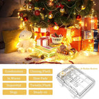100 LED Christmas Twinkle Lights, 33ft Waterproof for Backyard