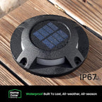 12-Pack Solar Dock Lights, Black Waterproof LED