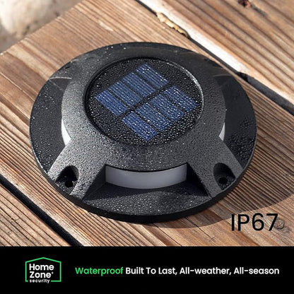 Home Zone 12 Packs Outdoor Solar Deck Light, Black, 120 Lumens Total, Waterproof, Dusk to Dawn, Aluminum Plastic Case for Decor Fence Step Pathway Backyard Garden