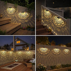 6-Pack Solar Stair Lights, Black LED