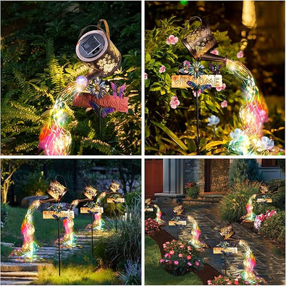 Solar Watering Can Lights, Solar Garden Lights Flower Bed Decor, IP65 Waterproof Outdoor Garden Decor, Garden Gifts for Women Mom Grandma