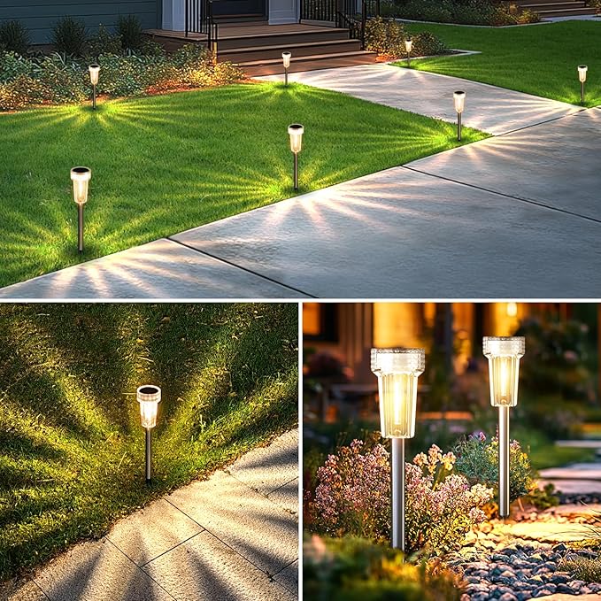 Solar Pathway Lights 8-Pack, Walkway LED