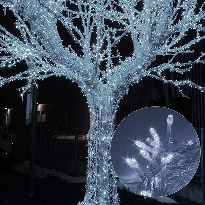 300 LED Christmas Twinkle Lights, 5ft Waterproof for Porch