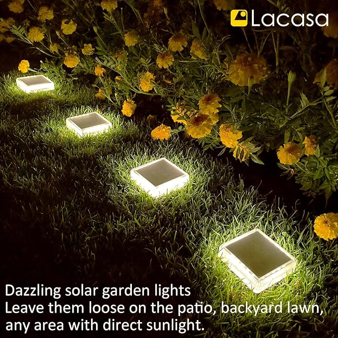 4-Pack IP68 Solar Landscape Lights for Yard