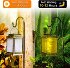2-Pack Hanging Solar Backyard Lanterns, Charming Waterproof LED
