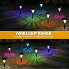 8-Pack RGB Solar Path Lights, Outdoor Walkway LED