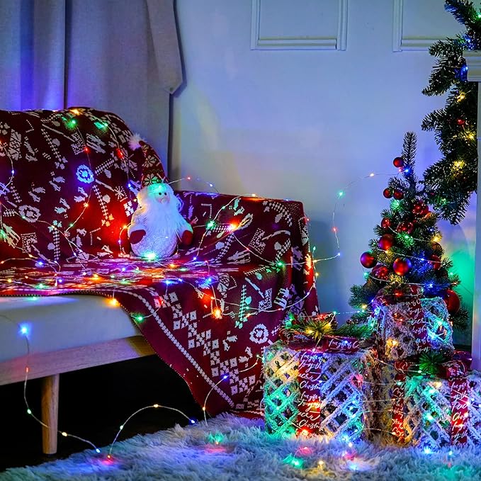 Christmas Fairy Lights 8-Pack, 16ft 50 LED Battery Twinkle Lights