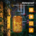 Solar Hummingbird Lanterns 2-Pack, Backyard Hanging LED Decor