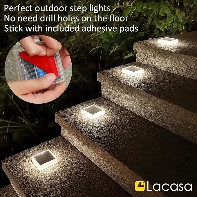 4-Pack IP68 Solar Landscape Lights for Yard