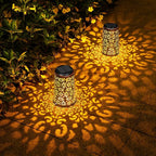 4-Pack Backyard Solar Porch Lanterns, Classic Waterproof LED