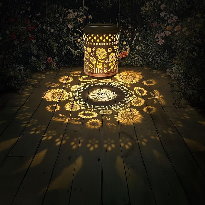 Sunflower Solar Lanterns, Waterproof LED Yard Lights