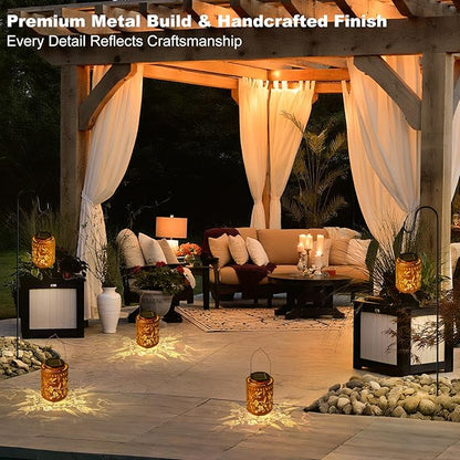 Decorative Hummingbird Solar Lantern, Birthday Gifts for Women Mom Grandma, Outdoor Waterproof Hanging Garden Decor for Patio, Yard