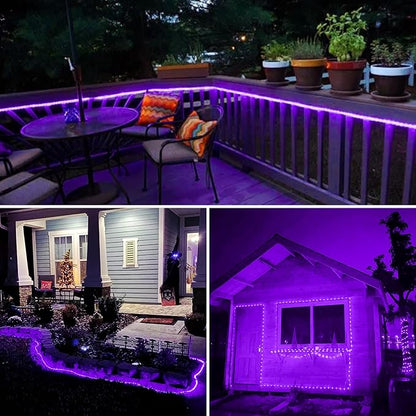 33ft LED Rope Lights, Remote Control Color-Changing