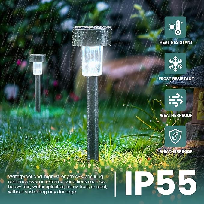 Solar Pathway Lights 24-Pack, Driveway LED