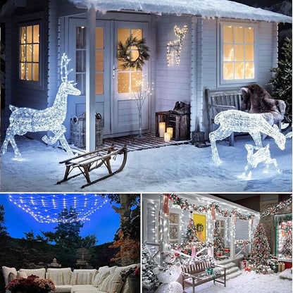 Mlambert 3 Pack 33FT Fairy Lights Battery Operated with Remote and Timer, Dimmable Waterproof 8 Modes Lights for Classroom Christmas Party-Cool White