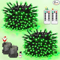 2-Pack 33ft Christmas LED String Lights, Waterproof Timer Lights