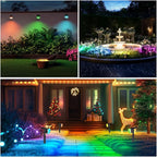 4-Pack Motion Sensor Solar Spotlights, Waterproof Wall LED