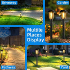 12-Pack Solar Pathway Lights, Waterproof LED Walkway Lights