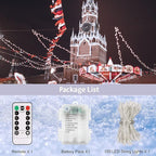 Christmas LED String Lights, Waterproof Timer Lights