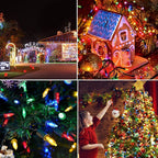 Christmas String Lights, 33ft 100 LED Waterproof Twinkle Lights