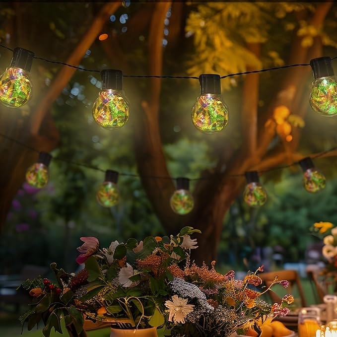 Ideaworks Solar Iridescent String Lights - 10ct Large