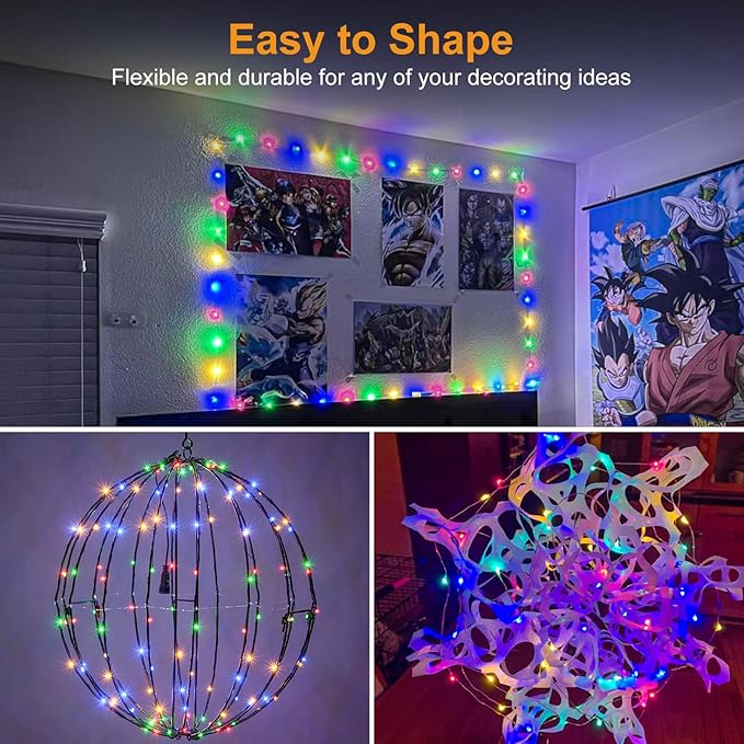 7ft Silver Outdoor Edison String Lights, Weatherproof