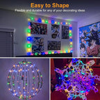 7ft Multicolor String Lights for Yard, Waterproof LED
