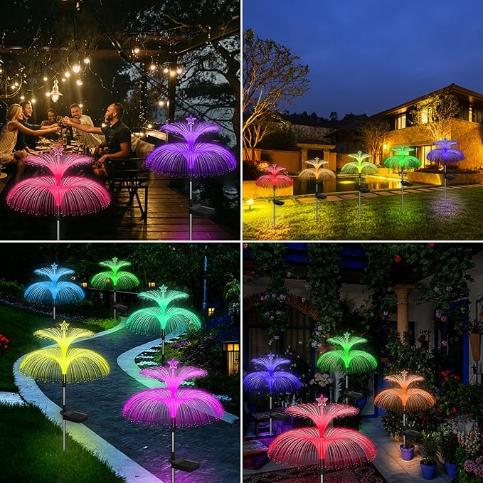 6-Pack Solar Path Lights, Outdoor Driveway LED